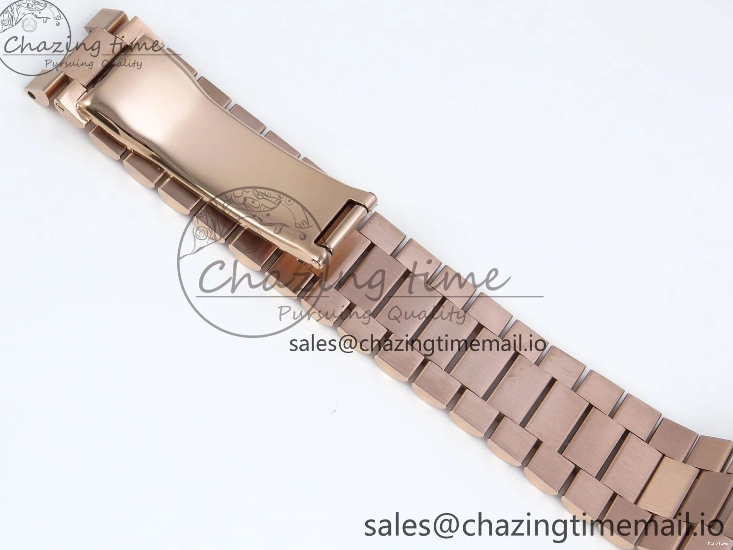 MiroTime 0310 Trendsetting DayDate 40 RG QF 1:1 Best Edition Green Roman Dial Diamonds Bezel on President Bracelet A2836 V5 (Gain Weight) 468